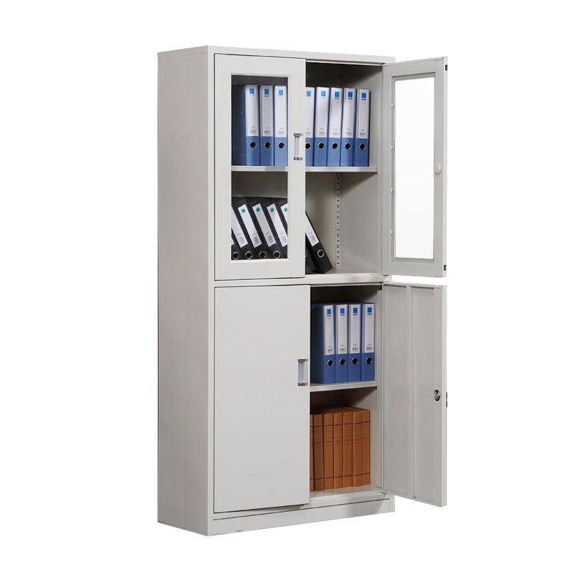 Modern File Cabinet Glass Doors Lock Storage Vertical Filing Cabinet