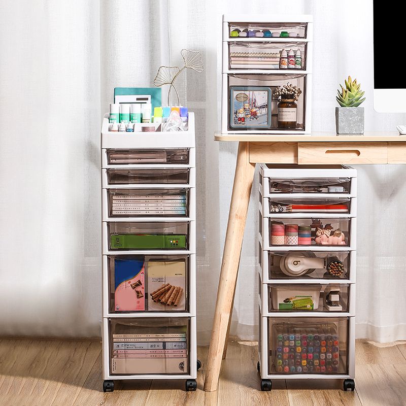 Vertical Transparent File Cabinet Modern Plastic Drawers Filing Cabinet