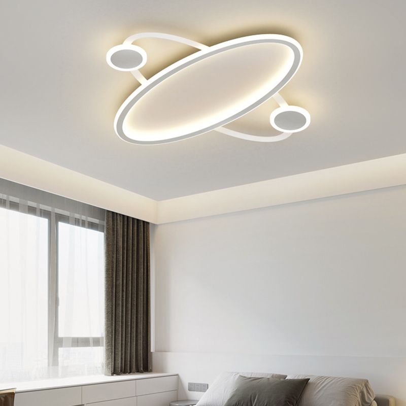 White Ceiling Light Contemporary LED Flush Mount Lighting for Foyer