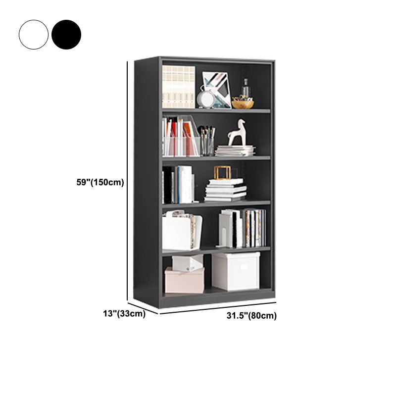 Metal Enclosed Bookshelf Modern Minimalist Rectangular Standard Bookcase