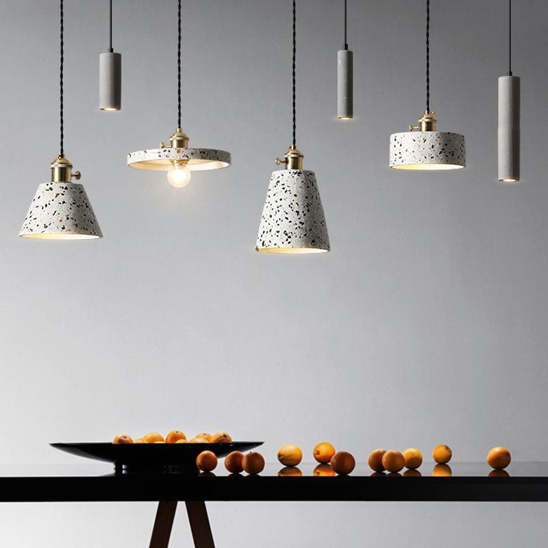 Contemporary Stone Hanging Lamp 1-Light Pendant with Metal for Kitchen