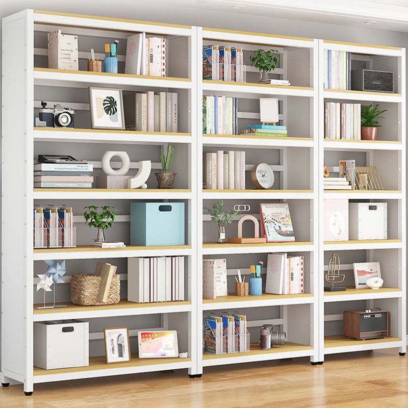 Modern Wood Open Back Shelf Bookcase Shelves Included for Home Office