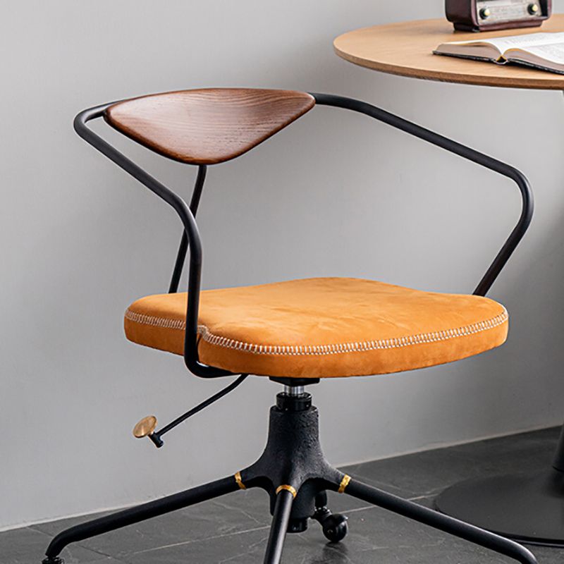 Armless Desk Chair Modern Ergonomic Office Chair with Wheels