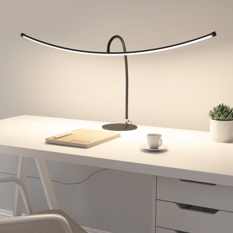 1 Light Linear Table Lighting Modern Style Metal Table Lighting for Bedroom