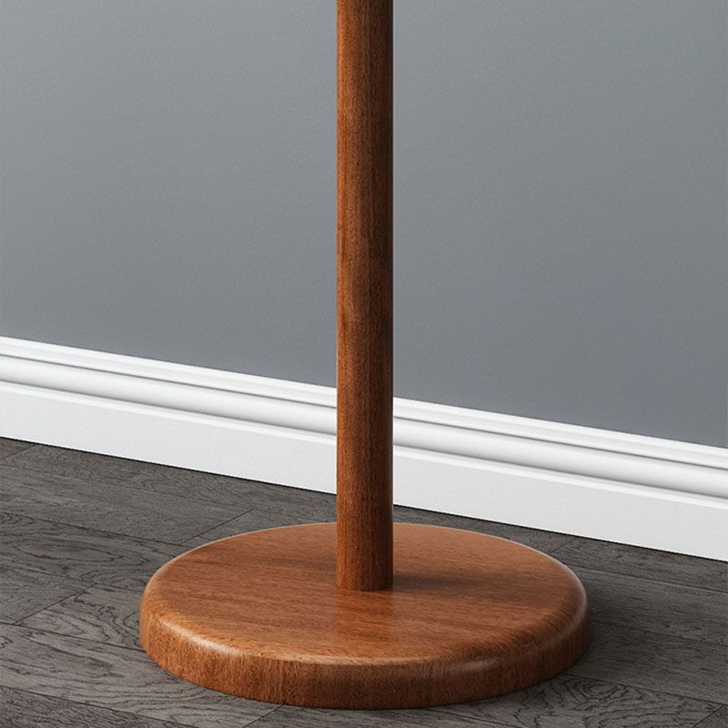 Contemporary Style Coat Hanger Solid Rubberwood Coat Rack for Living Room