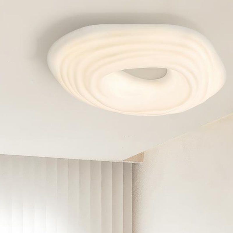 Single White Modernism Flush Mount Lighting Acrylic Ceiling Light for Foyer