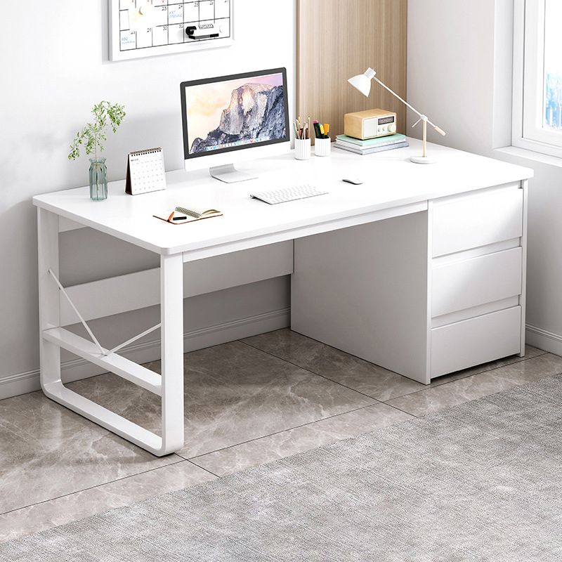 Modern Rectangular Writing Desk 29.5"H Home Office Desk with Drawers