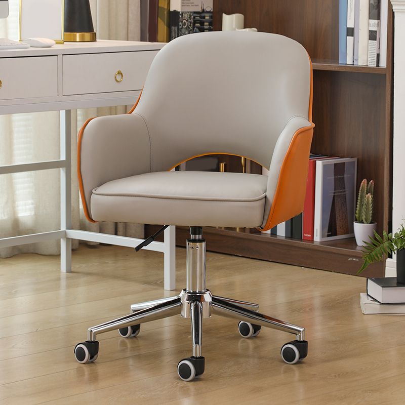 Modernism Desk Chair Armless Office Chair with Wheels for Office