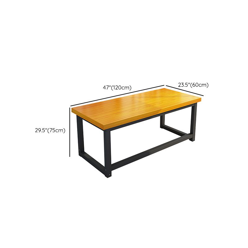 Industrial Solid Wood Office Desk 29.53" Tall Rectangular Writing Desk