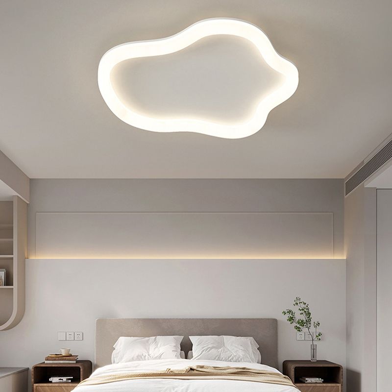 White Flush Mount Lighting Modern LED Ceiling Light for Hallway