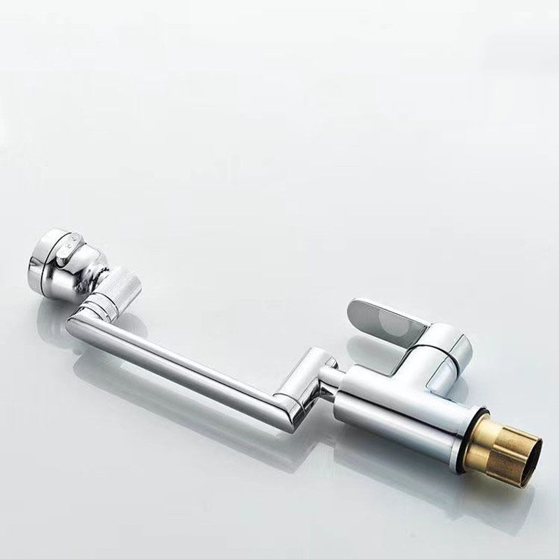 Modern Vessel Sink Faucet Stainless Steel Lever Handle Low Arc Vessel Faucet