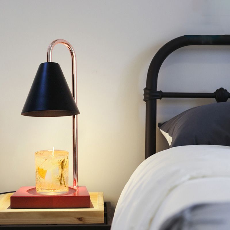 Metal Arc Table Lamp Modern Style Colorful Single Light Table Light for Bedroom