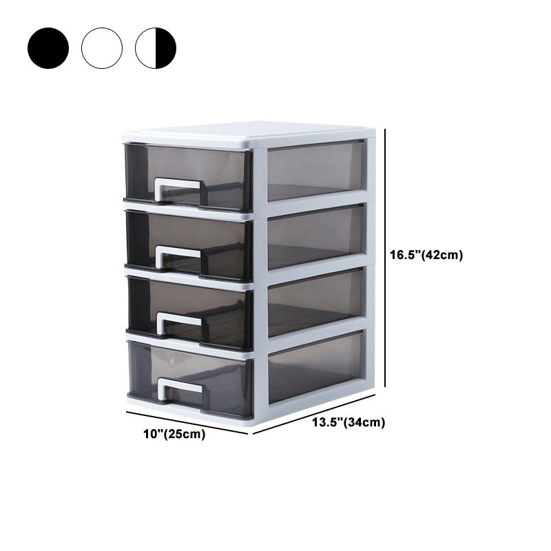 Modern Plastic Cabinet with Drawers File Cabinet for Home Office