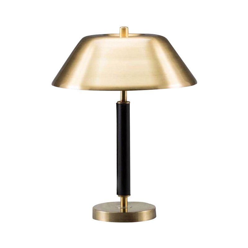 Gold Bowl Night Table Lighting Post-Modern 1 Head Metal Nightstand Lamp for Living Room