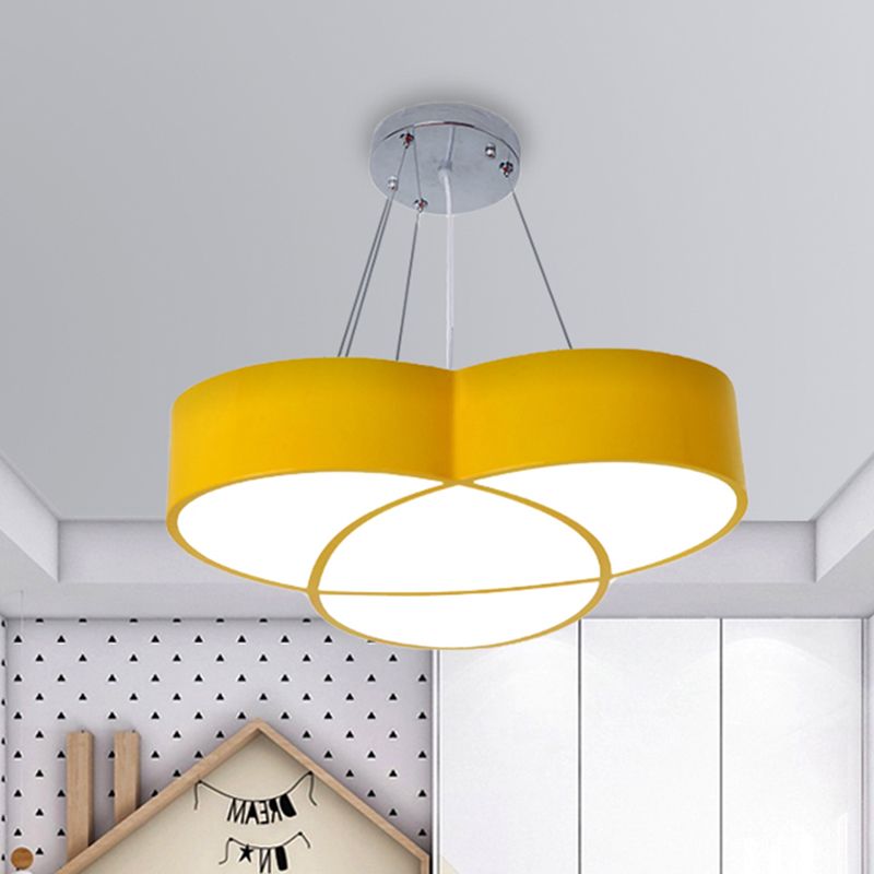 Flower Shape Pendant Light Creative Metal & Acrylic Pendant Lamp for Nursing Room