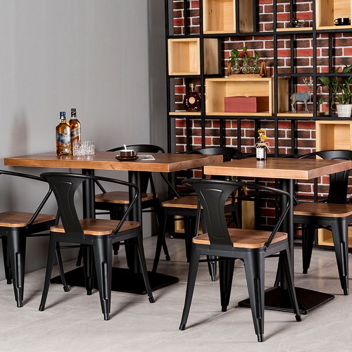 Industrial Style Furniture Solid Wood Dining Site Table for Dining Room