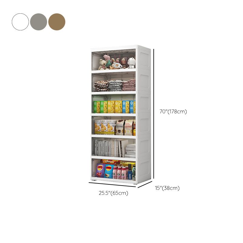 Contemporary Wardrobe Armoire with Door Plastic Youth Armoire