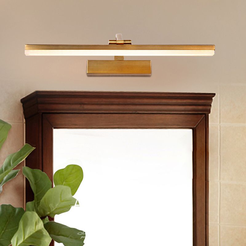 Mid-Century Streamlined Wall Mounted Vanity Lights 1 Light Vanity Mirror Lights with Acrylic Shade