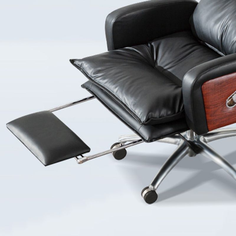 Modern Desk Chair Leather Office Chair High-Back Chair with Wheels