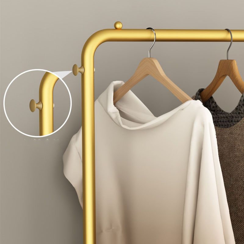 Modern Goldern Coat Hanger Free Standing Coat Rack with Storage Shelving