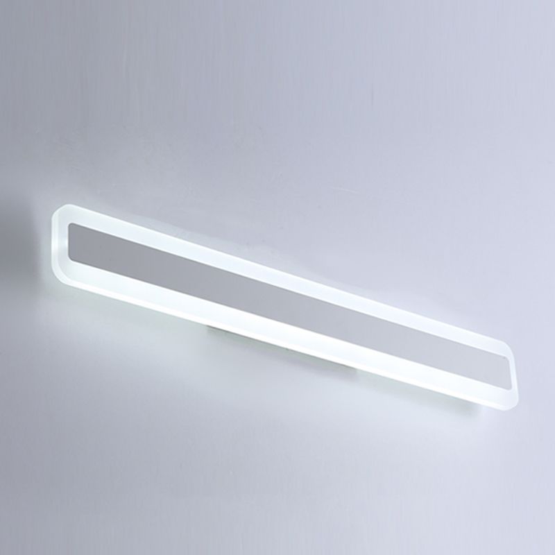 Medra lineal de metal mate de pared estilo moderno de 1 linda accesorio de iluminación de pared en blanco