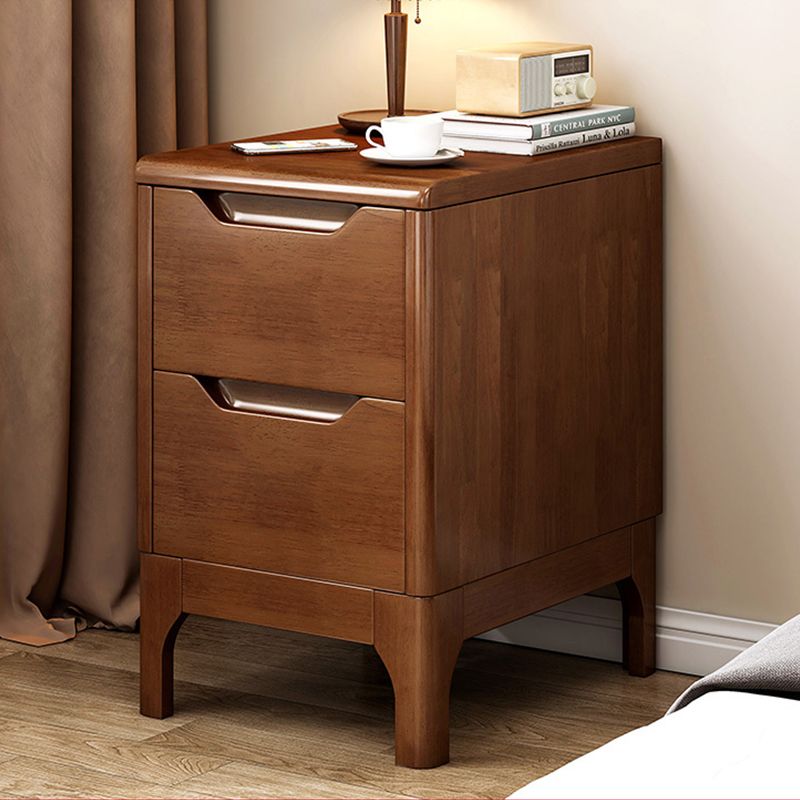 20 Inch H Nightstand 2-Drawer Storage Solid Wood Legs Included Night Table