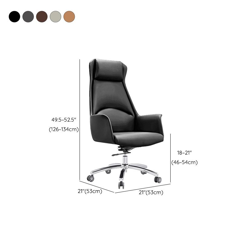 Modern Chair Armless Leather Adjustable Seat Height Desk Chair with Wheels