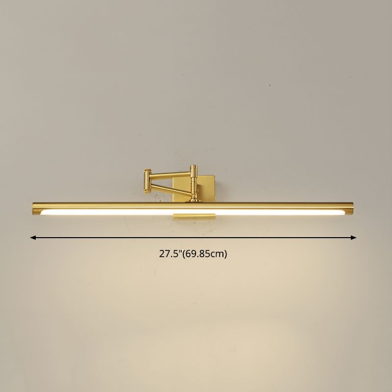 Modern Luxury Style Cylindrical Vanity Wall Light Fixtures Copper Wall Mounted Vanity Lights for Bathroom