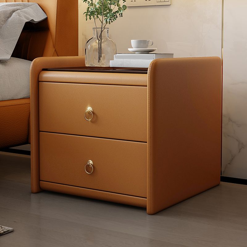 Contemporary Solid Wood Drawer Storage Bed Nightstand for Bedroom