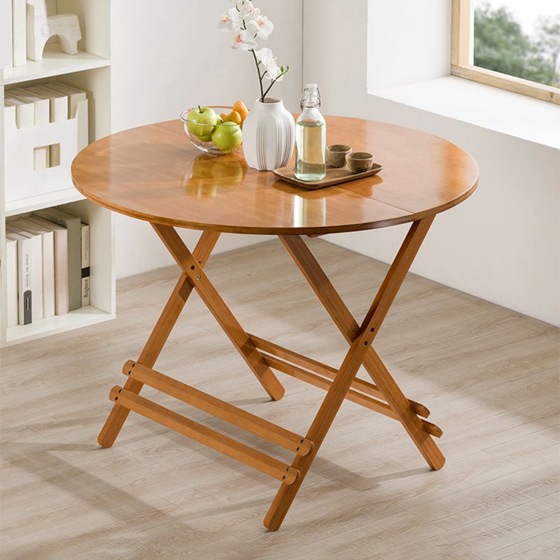 Contemporary Camping Table Solid Wood Folding Table, 29.92" High