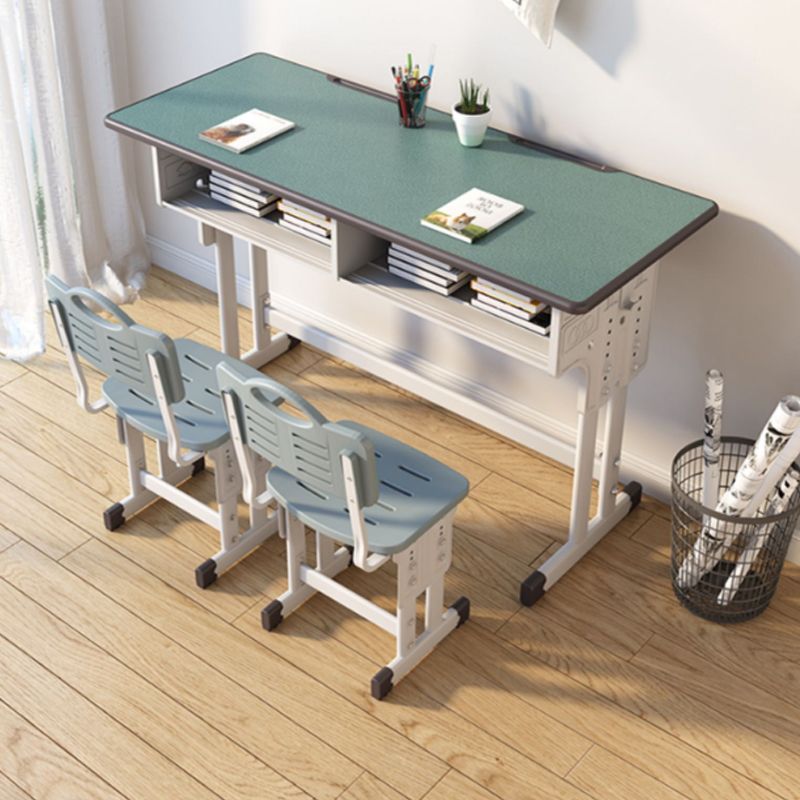 Contemporary Children's Desk with Wooden Top Table and Chairs Set