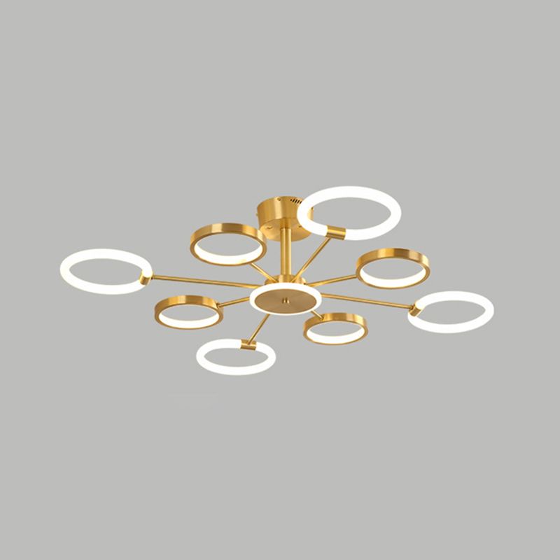 Radial Chandelier Lighting Fixtures Ultra-Contemporary Metal Pendant Lighting for Living Room