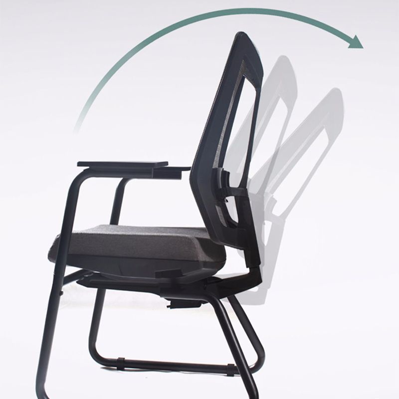 Modern Office Chair No Wheels Removable Arms No Distressing Desk Chair