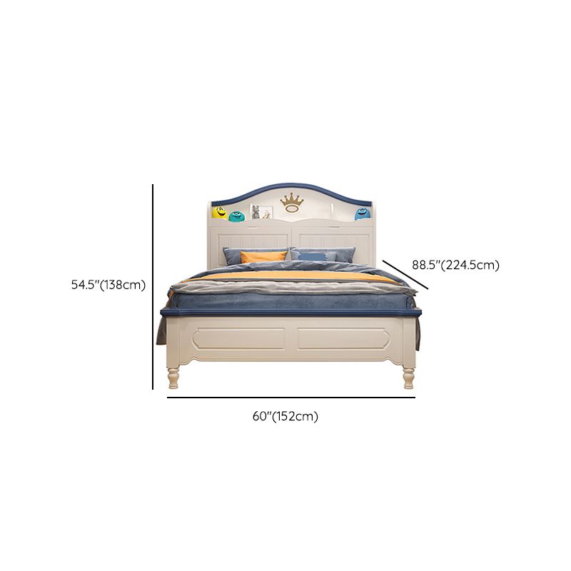 Modern & Contemporary Solid Wood Headboard Sports Panel Headboard Bed