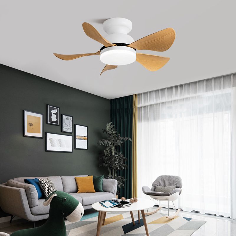 1 Light Ceiling Fan Lighting Modern Style Metal Ceiling Fan Lamp for Bedroom