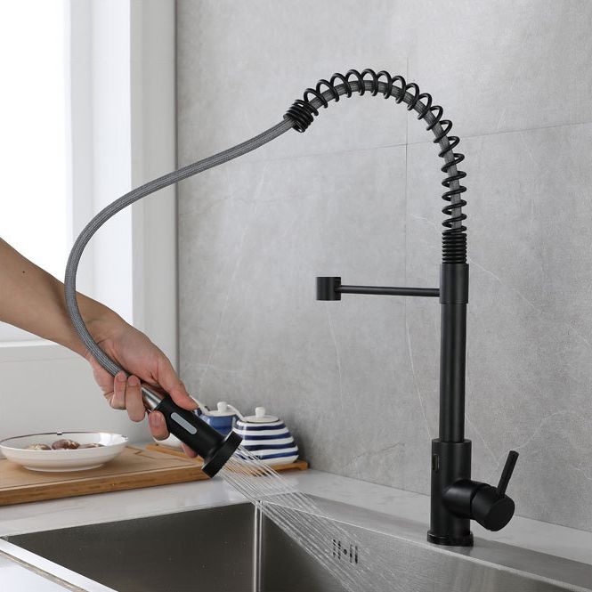 Modern Farmhouse Spring Spout One Handle Kitchen Faucet High Arch Water Filler