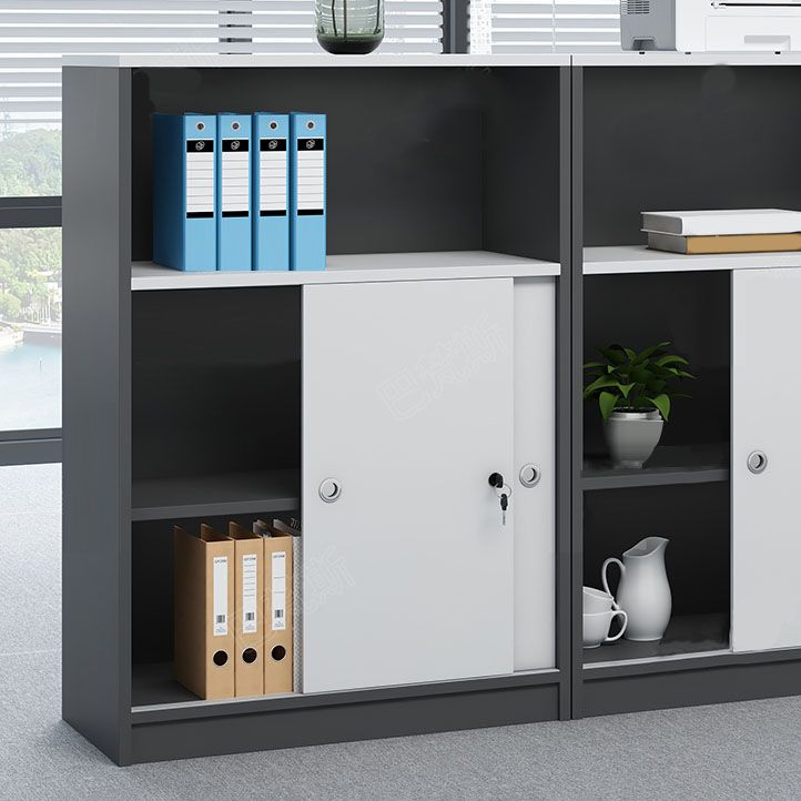 Scandinavian Cabinet Wood with Lock and Storage Filing Cabinet