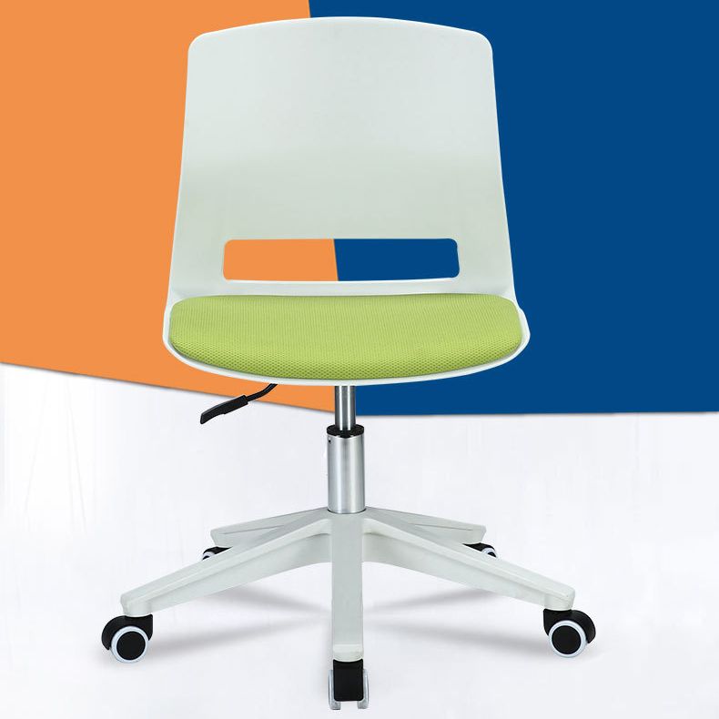 Modern Desk Chair Office Armless Chair Conference Chair with Wheels