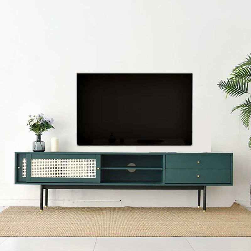 Wooden TV Media Console Industrial Console TV Stand with Drawers