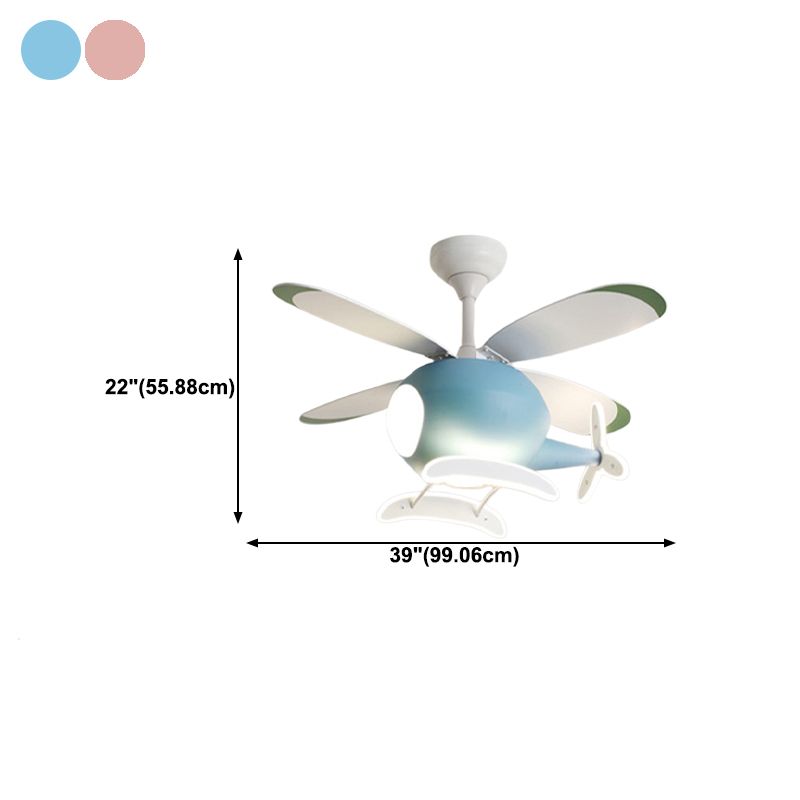 Multi Light Ceiling Fan Lighting Modern Style Metal Ceiling Fan Lighting for Bedroom