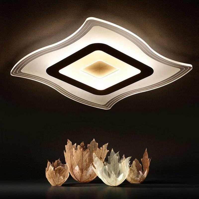 Effacer le voyant d'Ultramince Mount Light Simplicité Acrylique Flush Mount Ceiling Light