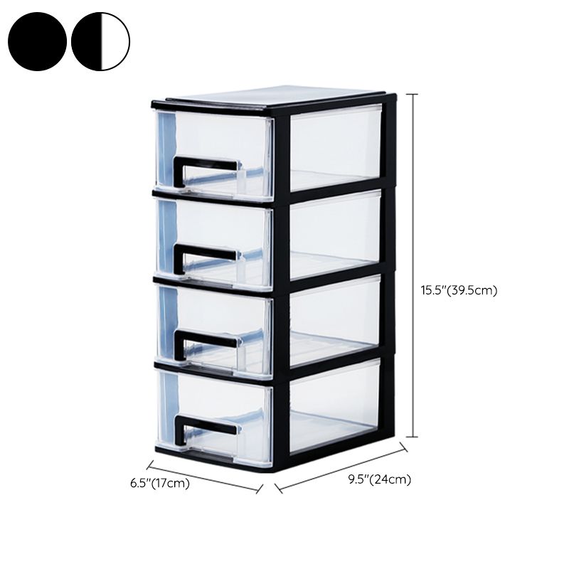 Vertical Filing Cabinet Transparent Drawers Modern Plastic File Cabinet