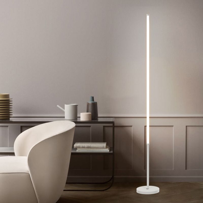 Nordic Style Strip Floor Lamp Metal 55" High LED Floor Light for Bedroom