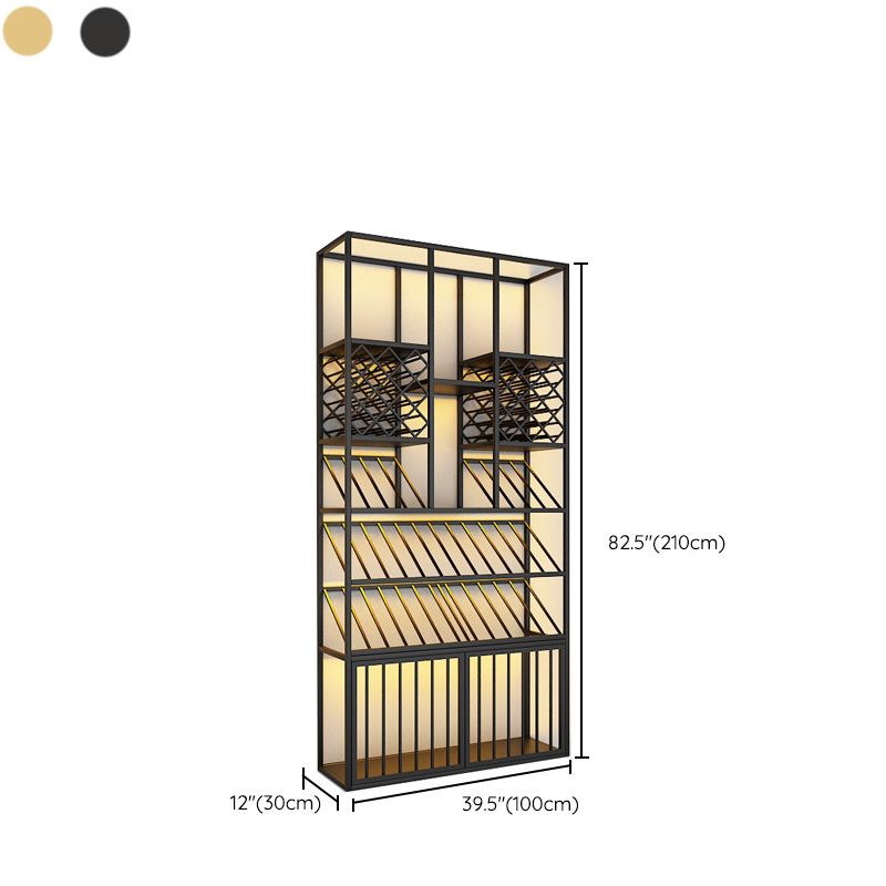 Modern Simple Floor Wine Rack Iron Shelf Wine Holder for Dining Room