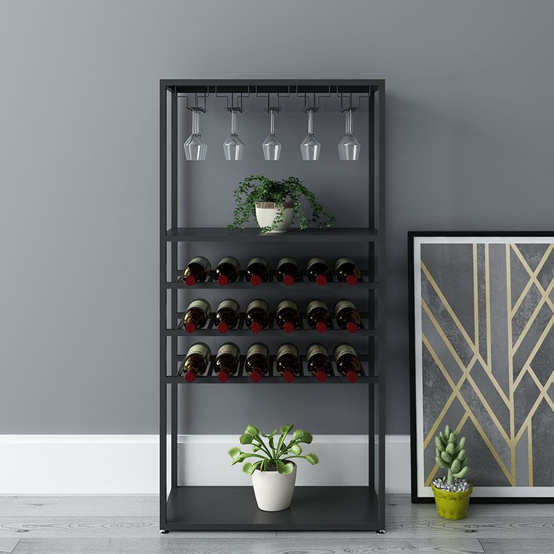 Modern Floor Wine Holder Rack Stemware Holder Metal Wine Rack