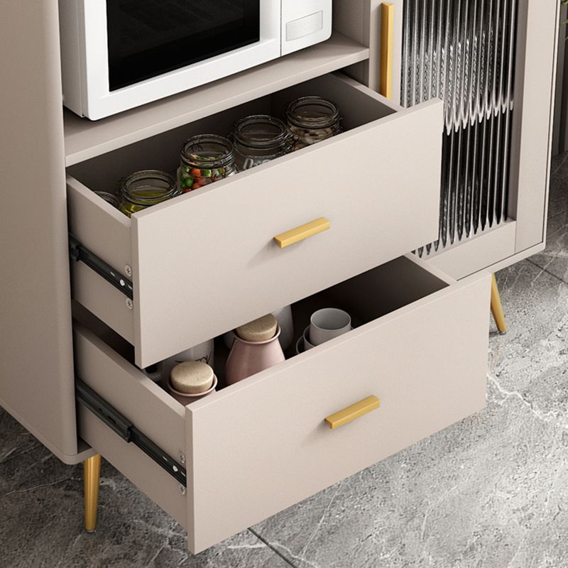 Modern Style Buffet Sideboard Stone Buffet Stand with Cabinet and Drawers