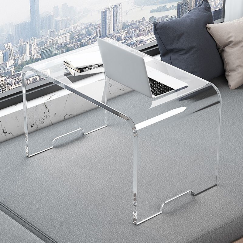 Modern Acrylic Office Desk White Rectangular Writing Desk for Office