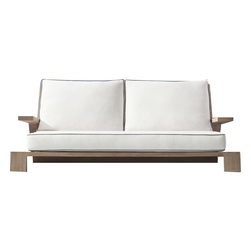 Simple White Patio Sofa Farmhouse Style Villa Outdoor Patio Sofa