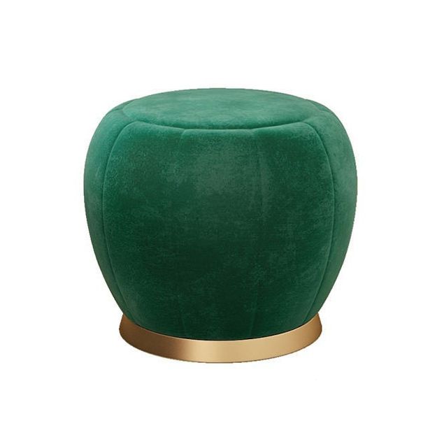 Glam Style 1- Drawer Wood Makeup Table Vanity Stool in Green