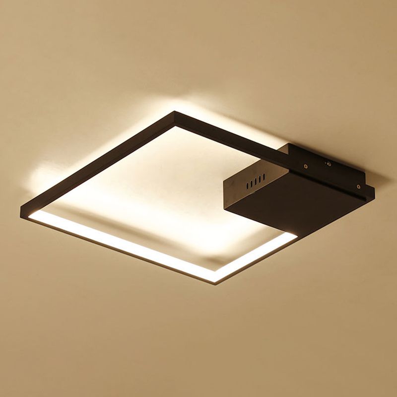 Square Semi Flush Mount Light Fixture Simplicity Acrylic Ceiling Flush Mount for Living Room